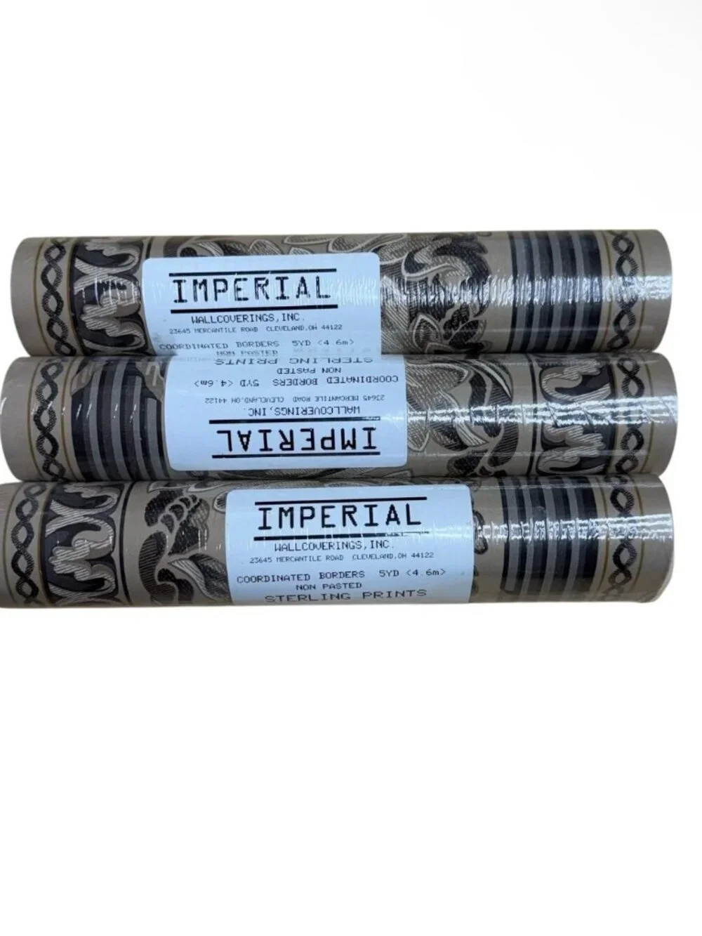 Imperial 3 Rolls Vintage Wallpaper Border Leaf Molding Architectural NEW